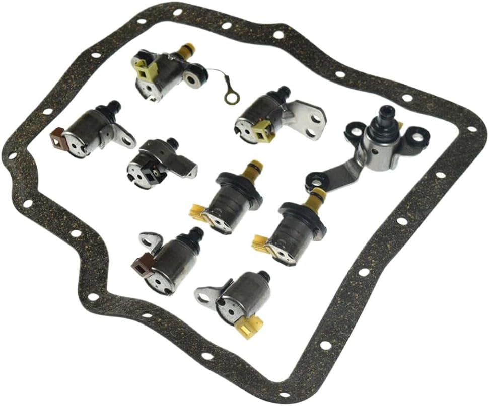 Shift Solenoid Set Gasket 9pcs JF506E Transmission Replacement Compatible With 2002-2005 2.5L Auto Refurbished Parts