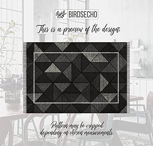 Tapis en vinyle de cuisine géométrique PVC imperméable et résistant