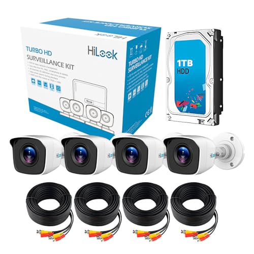 La mejor comparación de Sistema de Camaras de Vigilancia del mes. 45 HINAG Kit CCTV de 4 Cámaras de Seguridad Interior y Exterior Cámaras de Seguridad Inalámbricas con Vision Nocturna y Audio HD 720p 1TB