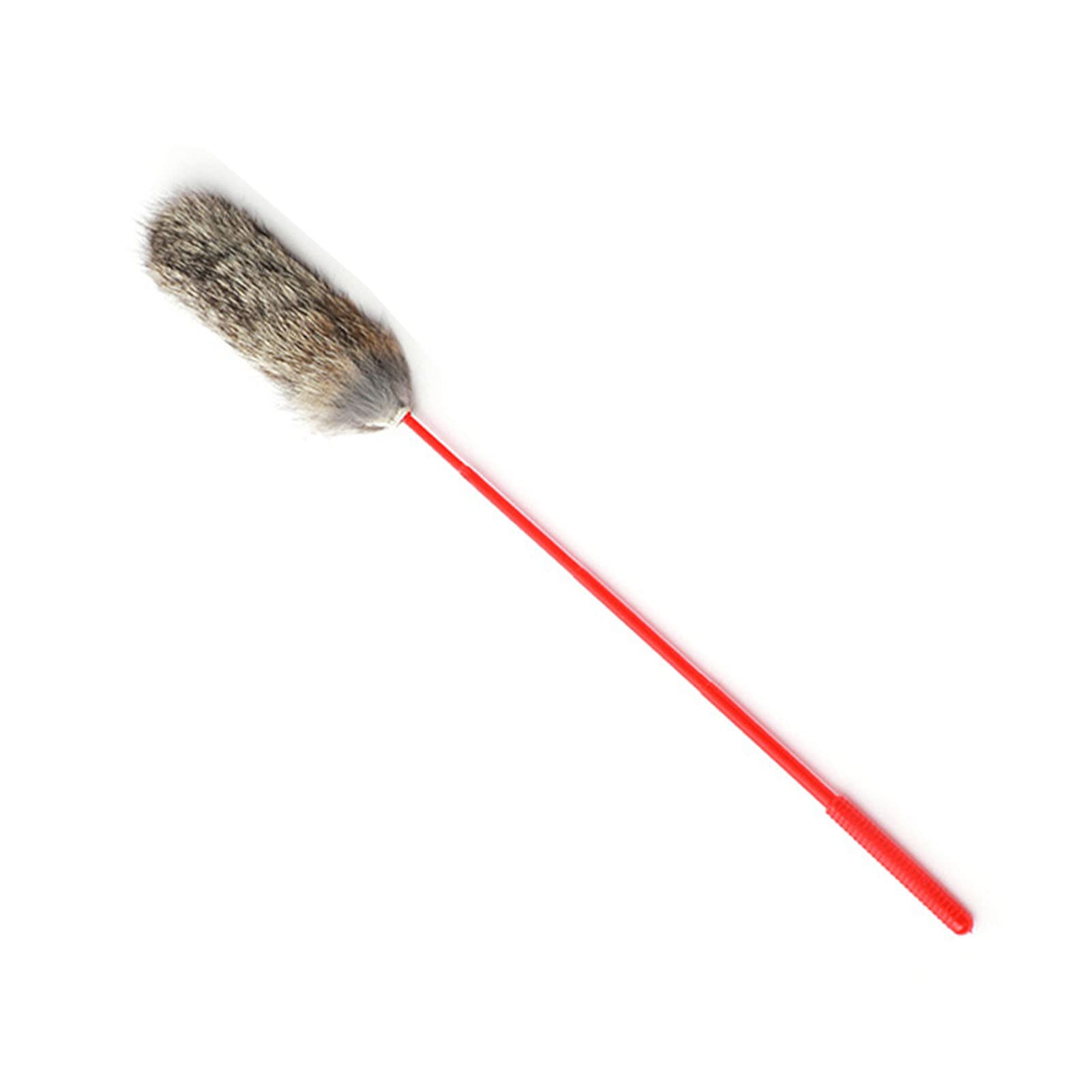 BROLEO Cat Toy Wand Plush, Plush Cat Teaser Wand Hand Crafted for Home (Gray)