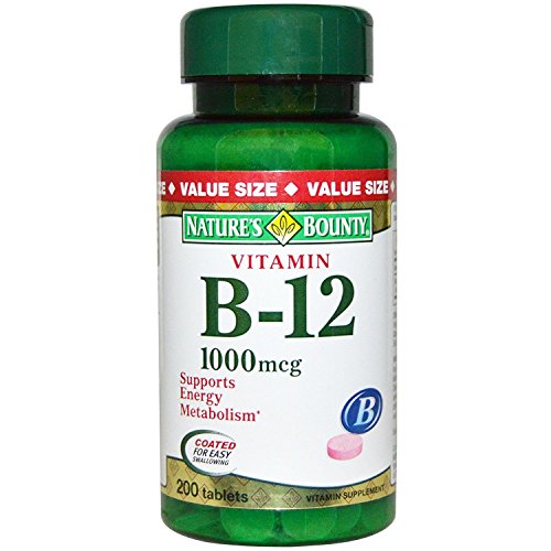 Nature's Bounty Vitamin B-12 1000 Mcg, Supports Energy Metabolism 200 Coated Tablets