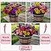 Geegoods Artificial Mums Flowers for Outdoors, 16 Bundles UV Resistant Fake Plastic Colorful Mix Flowers for Patio Porch Spring Summer Decor