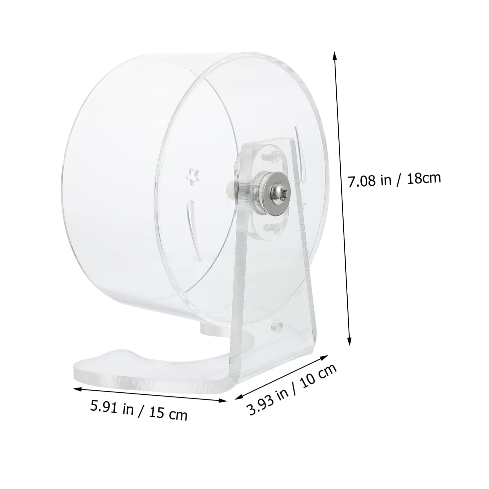 TOYANDONA 1Pc Transparent Hamster Exercise Wheel with Stand Quiet Running Wheel for Hamsters Hedgehogs Small Pets Compact Design for Joyful Playtime Healthy Activity