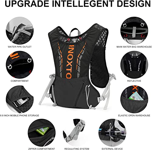 Image of INOXTO Running Hydration Vest Backpack,Lightweight Insulated Pack with 1.5L Water Bladder Bag Daypack for Trail Hiking Running Cycling Race Marathon for Women Men
