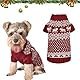 Hundepullover Weihnachten Hund Rollkragenpullover Weihnachten Muster Strickwaren warme Haustier Pullover, Winter Hund Mantel, Pullover Pet-Kostüm für Hundepullover klein mittelgroße Hunde (L, E)