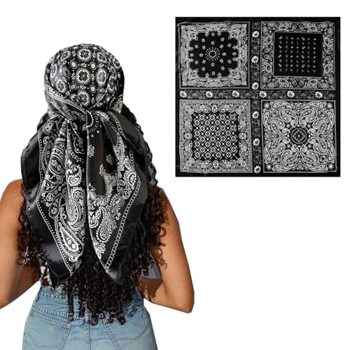 35”Head Scarf Satin Silk Like Hair Scarf Large Square Head Scarves