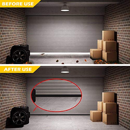 10 Feet Lenth Garage Door Bottom Weather Stripping Kit Rubber Seal Strip Replacement, Universal Sealing Professional Grade T Rubber,5/16" T Ends, 3 3/4" Width(Black) - Thumbnail 4