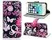 iphone 4 Case,iphone 4S Case, Welity Packing Butterfly Card Slot Wallet Leather Cover Case for Apple iPhone 4/4S/4G