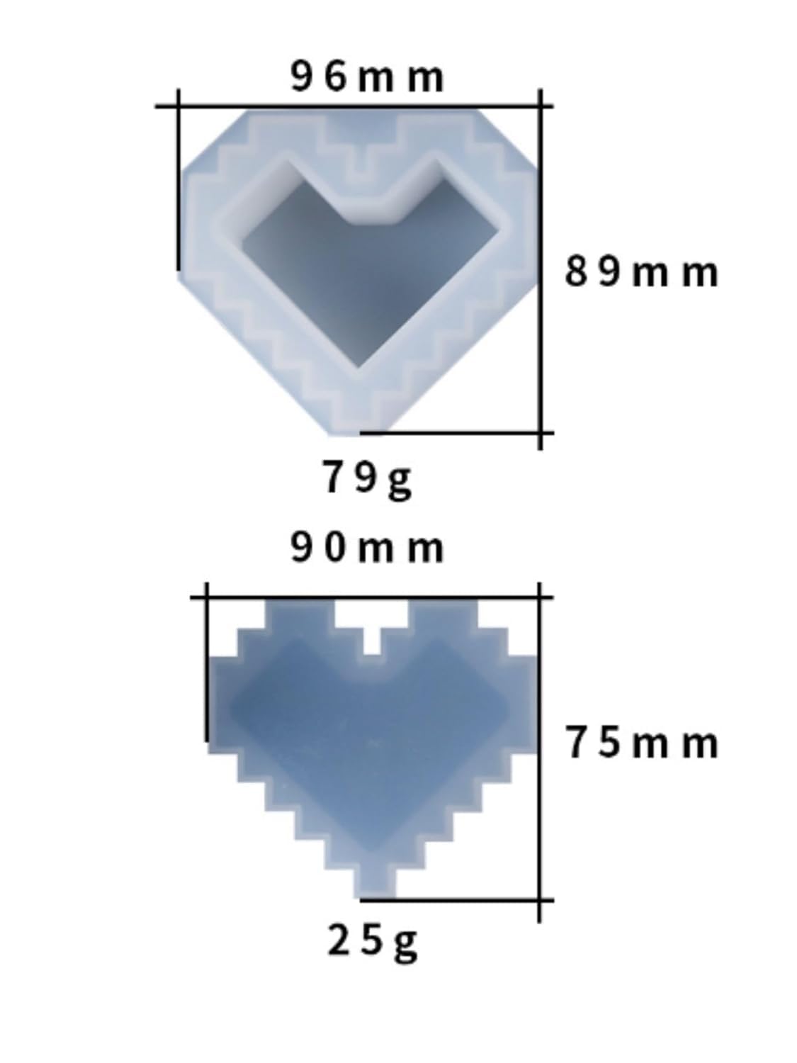 EnaMeena 1-Pack Zigzag-Shaped Storage Gift Box with Lid. Includes 2 Silicone Molds for Epoxy Resin Casting to Enhance Resin Art Creations, offering a Distinct and Personalized Touch. 2
