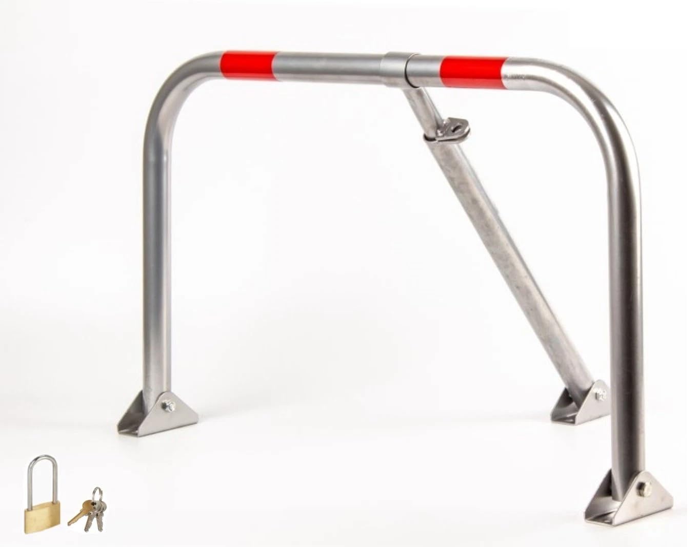3 Legged Folding Security Car Parking Barrier Post With Padlock & 3 Keys
