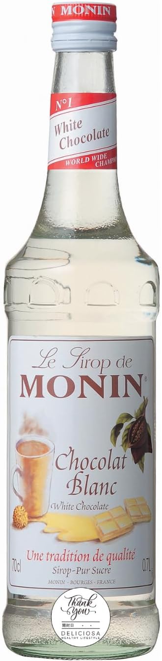 Delicosa Monin Syrup, 23.7 fl oz 700 ml, Coffee, Syrups I 1 Bottle, White Chocolate, White Chocolate R1-43