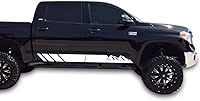 Vista 8 de Juego de calcomanías de rayas laterales de montaña compatible con Toyota Tundra 2007-2023 (plateado)