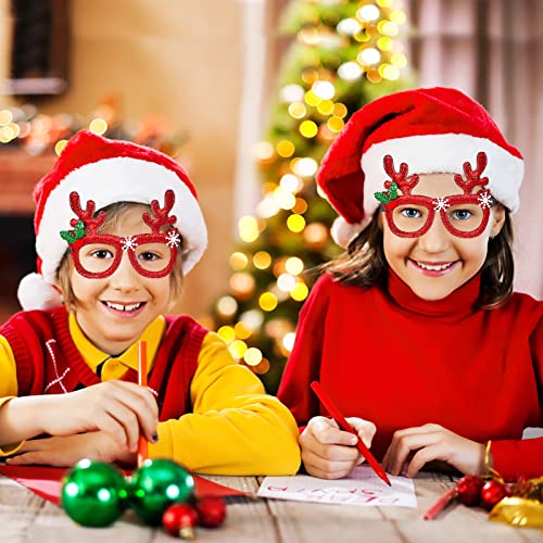 Qlinleaf CHRISTMAS HAT S Santa Hat For Kids And Christmas Glasses Eyeglasses For Xmas Holiday Party thumb #5