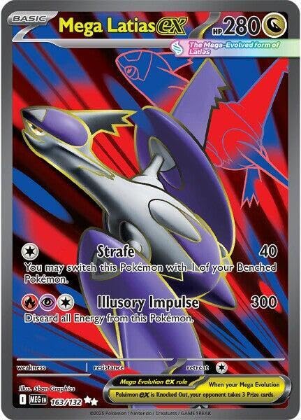 Pokemon - Mega Latias ex - 163/132 - ME01: Mega Evolution (MEG) - Ultra Rare - Full Art - Single Card