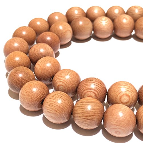 ABCGEMS Rosewood Beads - Natural Organic Wood DIY Jewelry Making - Ideal for Necklaces, Bracelets - Healing, Energy, Meditation - Wood Grain, Light Weight, Light Scent, Round, 10mm