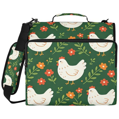 Dossier extensible multi-poches nylon imperméable porte-documents 3 anneaux ordinateur 14"