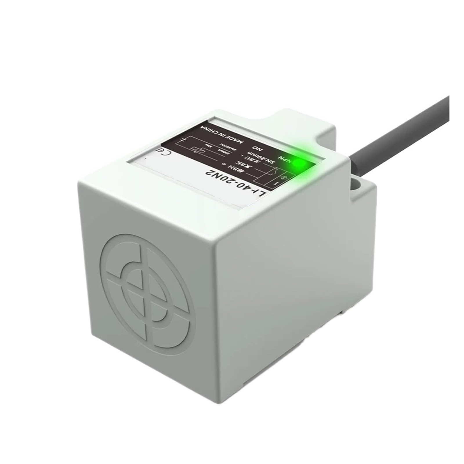 NOBIRTBSA TL-N20MC1 Inductive Proximity Sensor 3 Wire IP67 Sensing Distance 10mm Square Metal Switch NPN PNP NO NC 10-30VDC(15MM DC 3wire NPN NO)