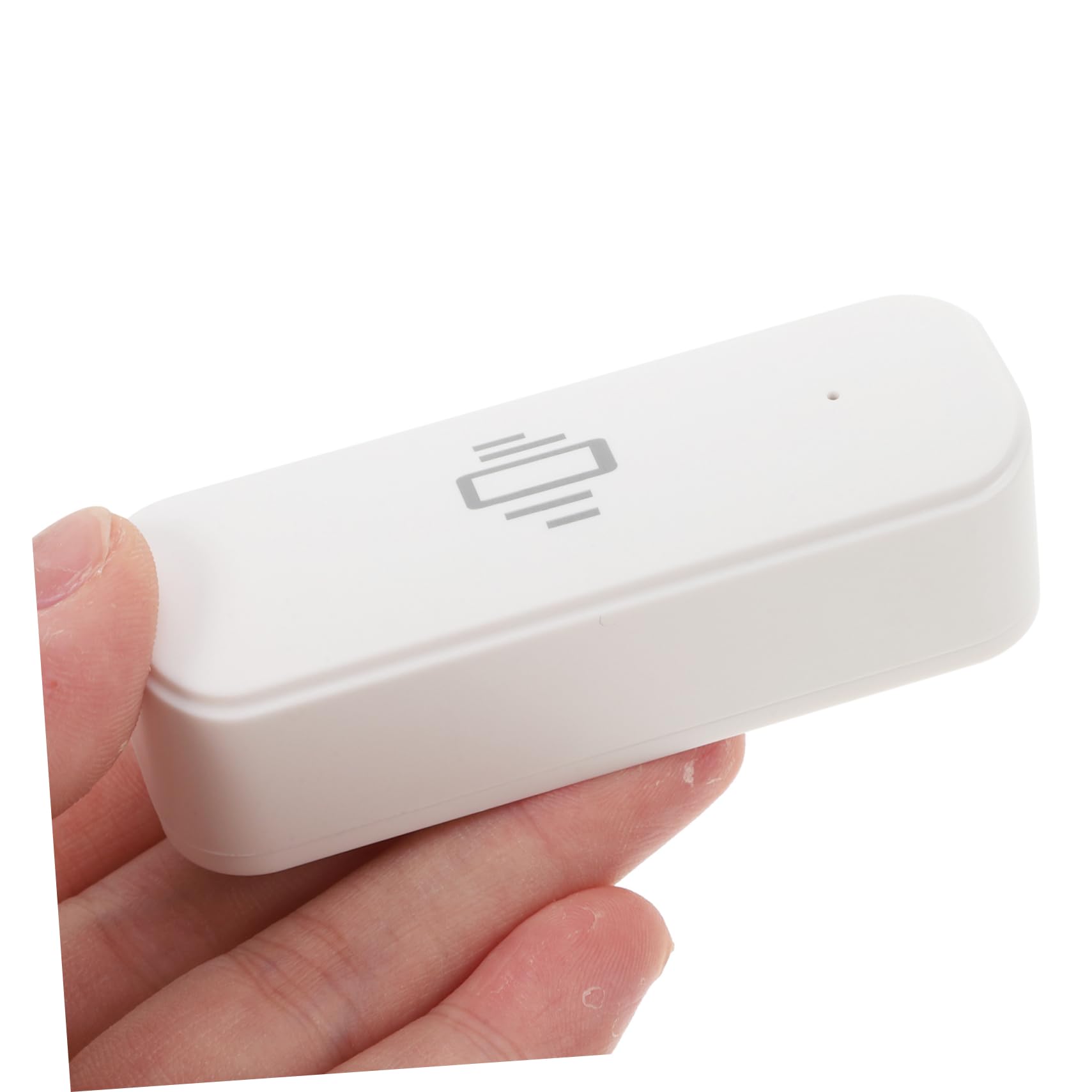 DOITOOL Zigbee Vibrationssensor Weiß mit Abs Material für Echtzeitüberwachung und Präzise Schwingungserkennung für Haussicherheit und Büroanwendungen