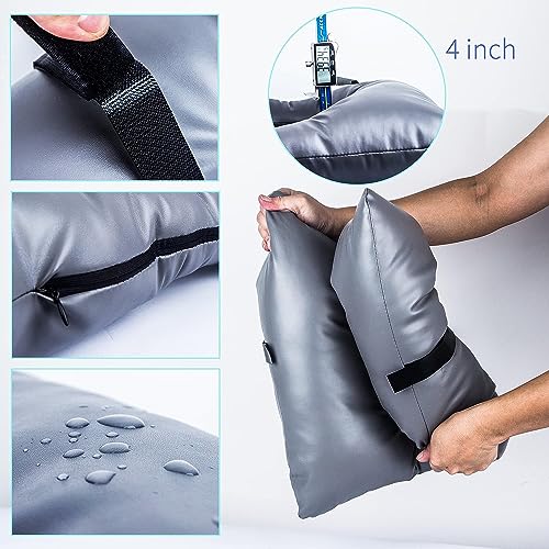 MINIVON Bedside Commode Cushion, Universal Fit, Commode Seat Cushion for Elderly, Soft Seat Pad Cover Toilet Seat, Padded Camping Toilet, Commode Chair Cushion 17\" x 17\" with Fixing Straps - Thumbnail 4