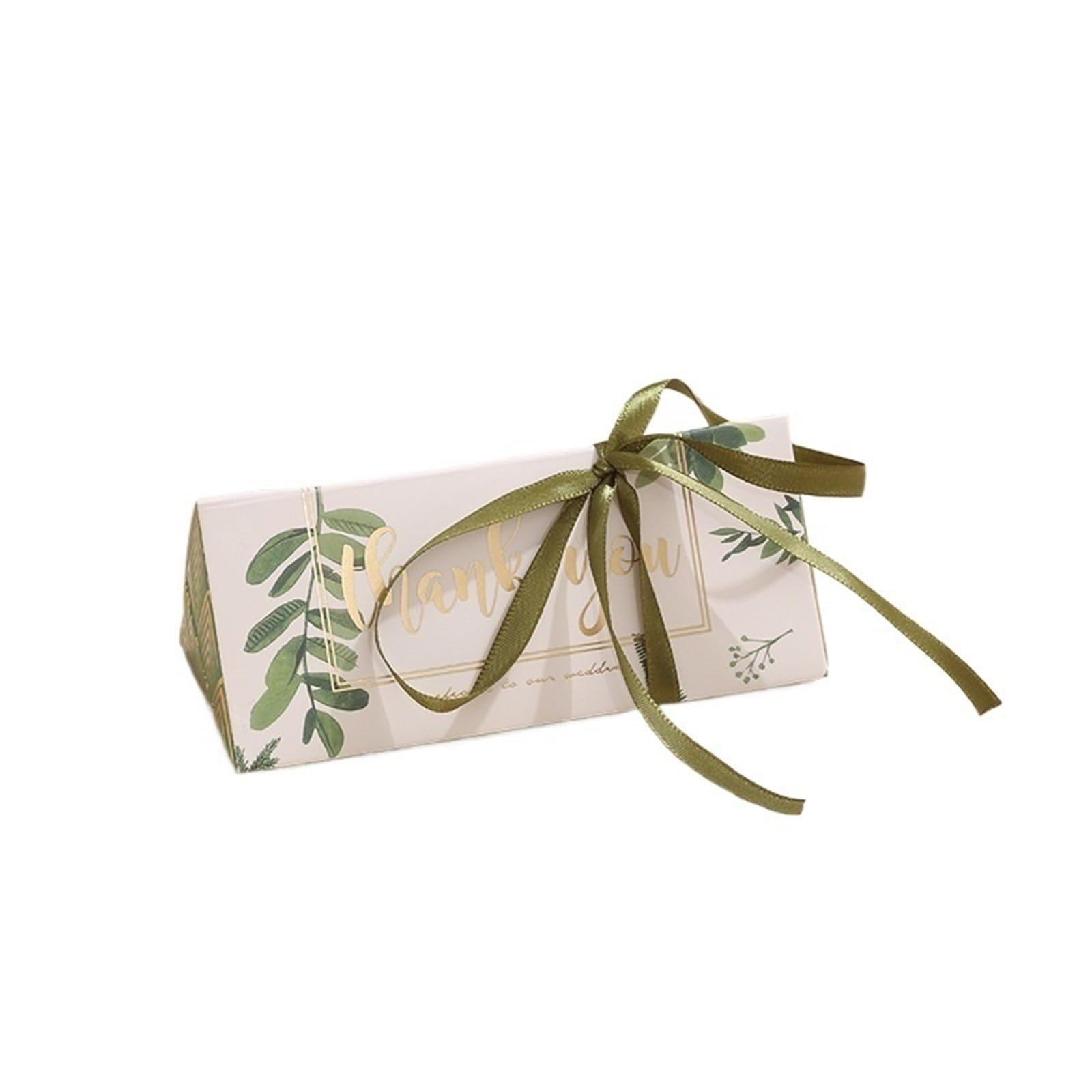 Boîte à bonbons triangulaire pour sublimer vos tables de mariage et baptême rustique