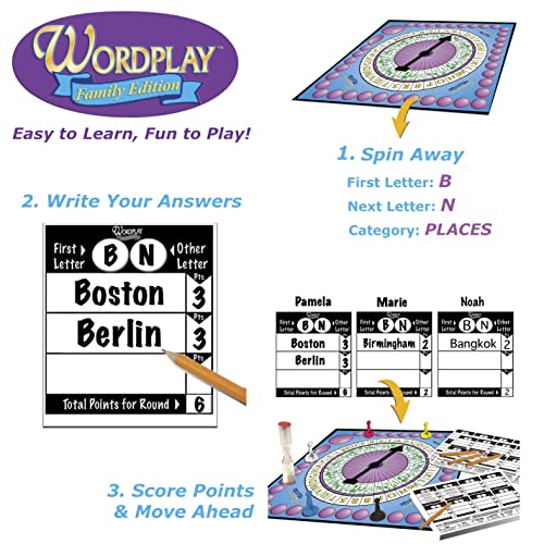 Wordplay Board Game, A Fast-Paced Word Challenge Game Where Players Compete Against Each Other In Every Round. Classic Party And Game Night Fun For Adults And Family. Ages 15 To Adult. #TOP6
