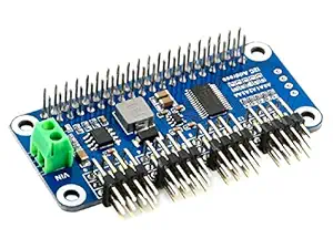 Servo Driver HAT (B) for Raspberry Pi4B/3B+/3B/2B/B+/A+/Zero/Zero W/WH and Jetson Nano, 16-Channel or PWM Output 12-bit I2C Interface,Onboard Standard Servo Interface Right Angle Pinheader