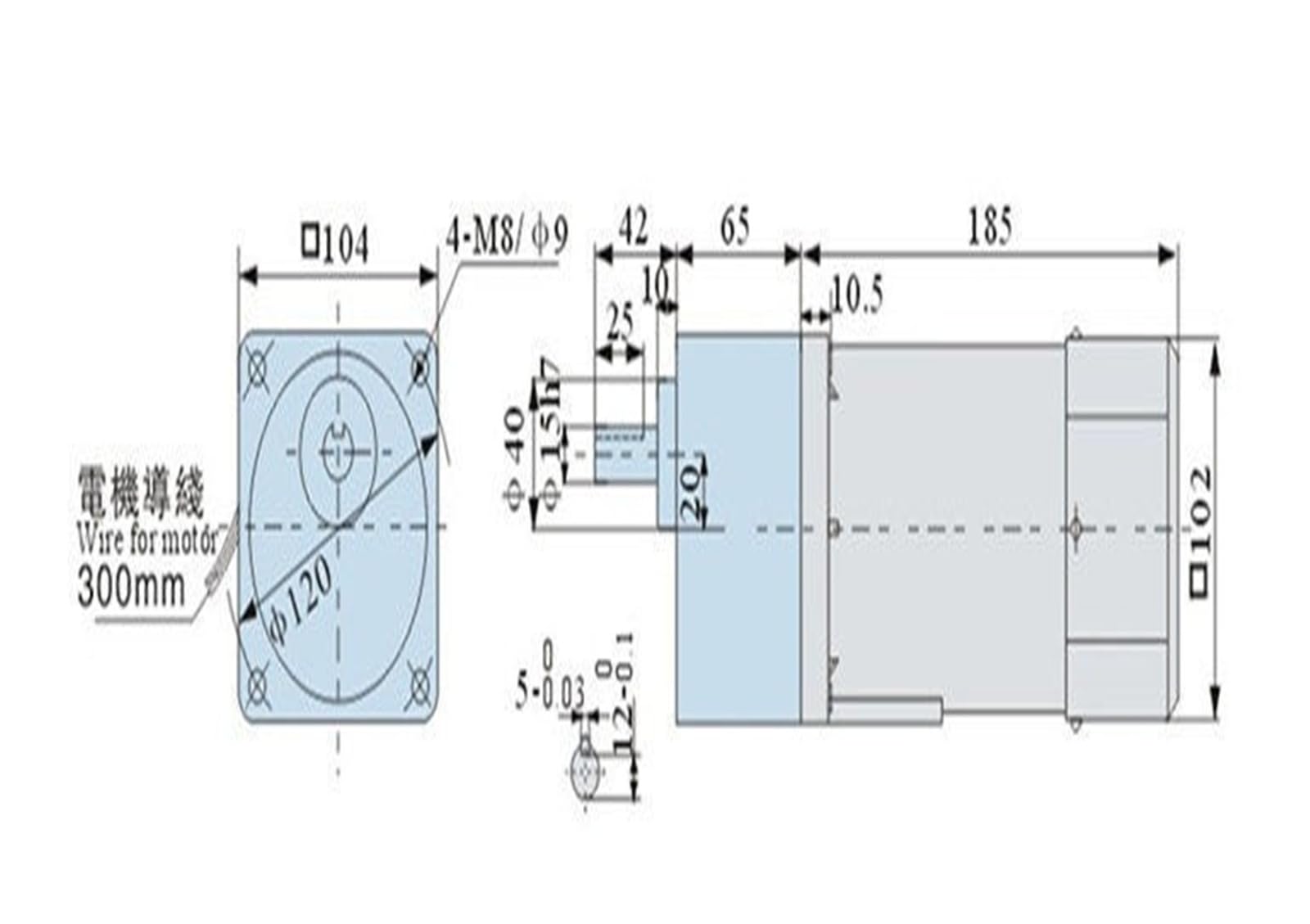 Motor asincrónico trifásico 220v/380V Micro del Motor de CA 250W con Freno(6GU10K 0-135rpm)