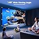Beamer Leinwand 100 Zoll Projektionsleinwand, 16: 9 HD Tragbare Faltbar Anti-Falten Projektion leinwand 221 x 125 cm, Doppelseitige Projektion Bildschirm für Heimkino, Schule, Treffen und Camping