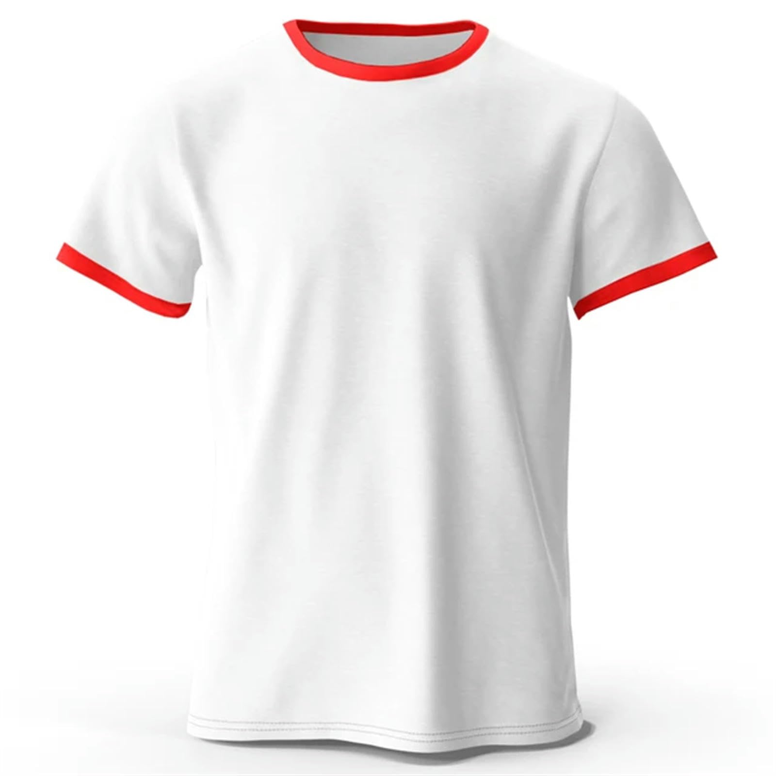 Maglietta Uomo T-Shirt di Cotone Maschile Classiche Tee Solide Vintage di Grandi Dimensioni per Uomini Donne Estive Top
