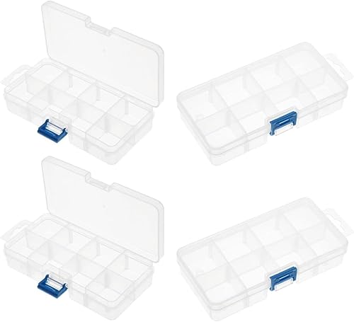 Utoolmart G-140 Caja de herramientas (5.512x2.756x1.181in), caja de herramientas de plástico con bandeja y organizadores, incluye cajas de piezas
