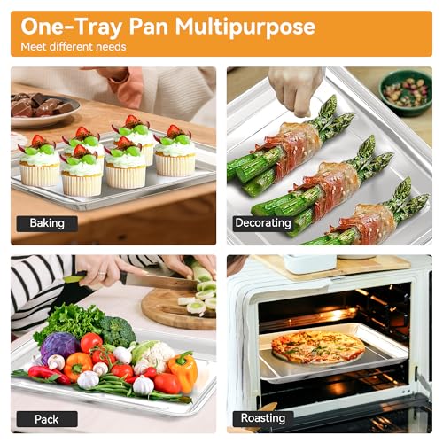 Image of Air Fryer Tray Replacement for Cuisinart TOA-60 /65 /70 Toaster Air Fryer Pan | Convection Oven,12.4 * 11''Mesh Air Fryer Stainless Steel Basket Wire Rack Accessories Parts,Dishwasher Safe,NonStick 2 PCS