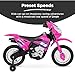 Best Choice Products Kids 6V Ride On Motorcycle w/Treaded Tires, Working Headlights, 2mph Top Speed, Training Wheels, Realistic Sounds, Music, Battery Charger - Hot Pink