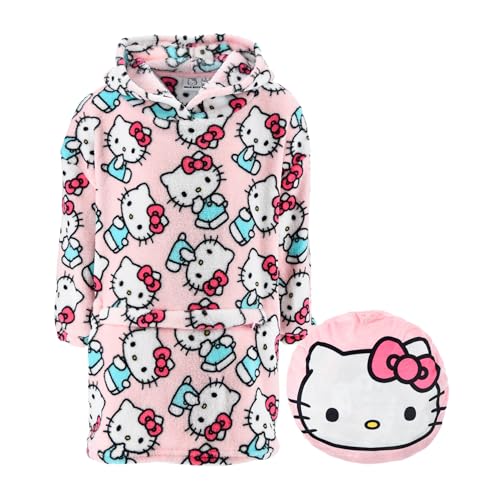Hello Kitty Sudadera para Niña, Diseño Sudadera Polar Suave se Convierte en Cojin, Talla 6 Años