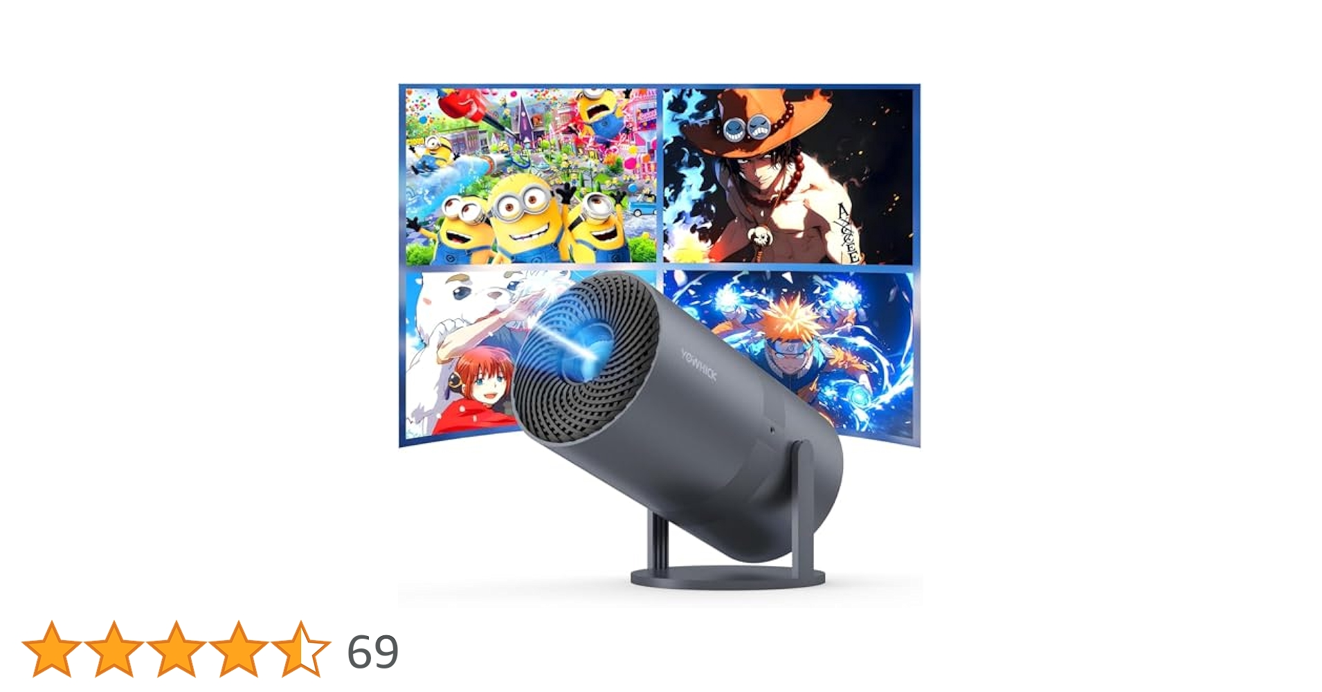 【新古品】YOWHICK VP-1 プロジェクター 小型 270°回転 WiFi Android TV搭載・270°回転】YOWHICK プロジェクター 小型