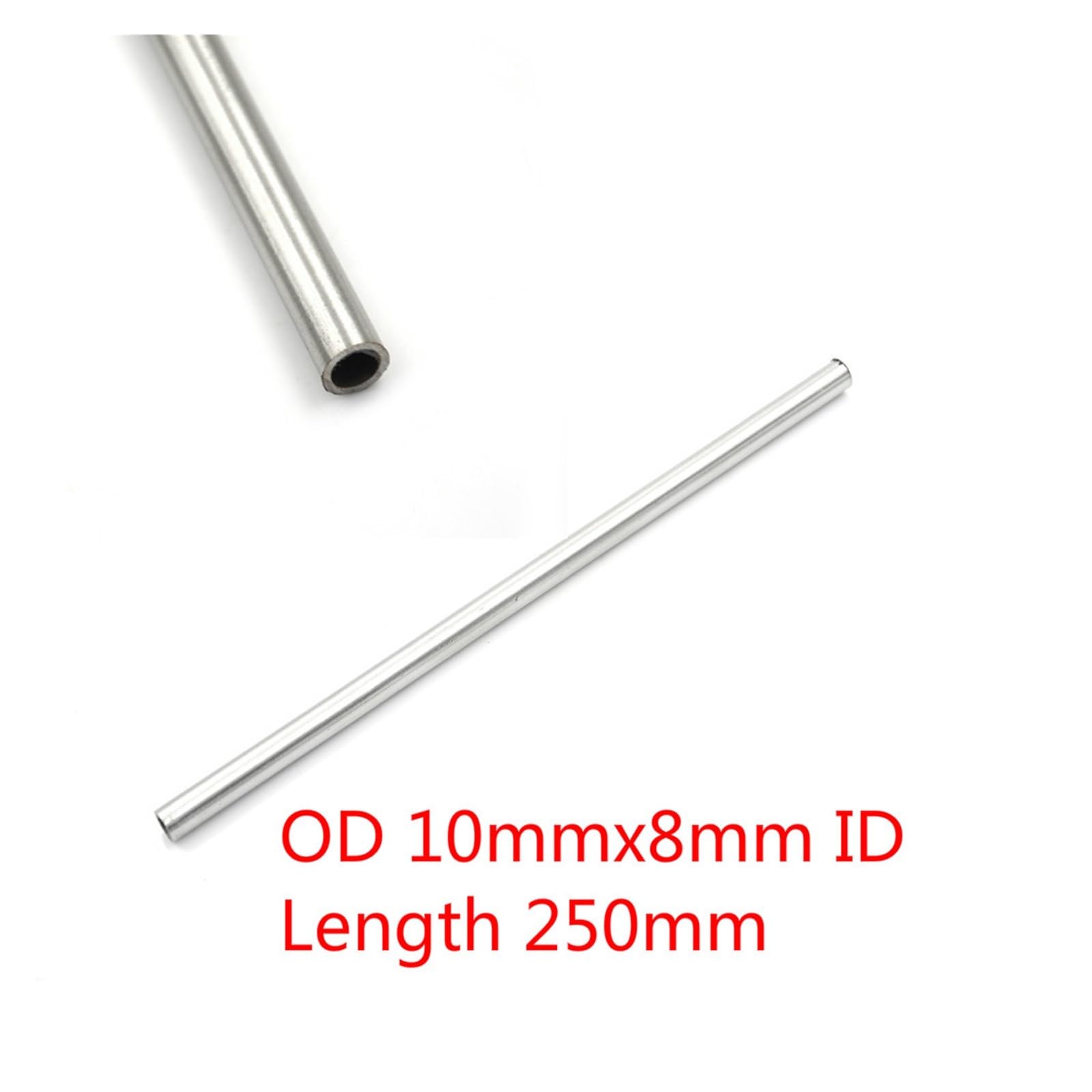 rura miedziana, 39 rozmiarów 250 mm 500 Długość 304 Bezszwowa rurka kapilarna ze stali nierdzewnej 10 x 8/6 4 3 2 12(6x2x250mm 2pcs)