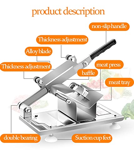 Manuell Gefrorene Fleischschneider, Allesschneider Edelstahl, Fleisch Schneidemaschine für Gefrorene Rinder- und… – Bild 4