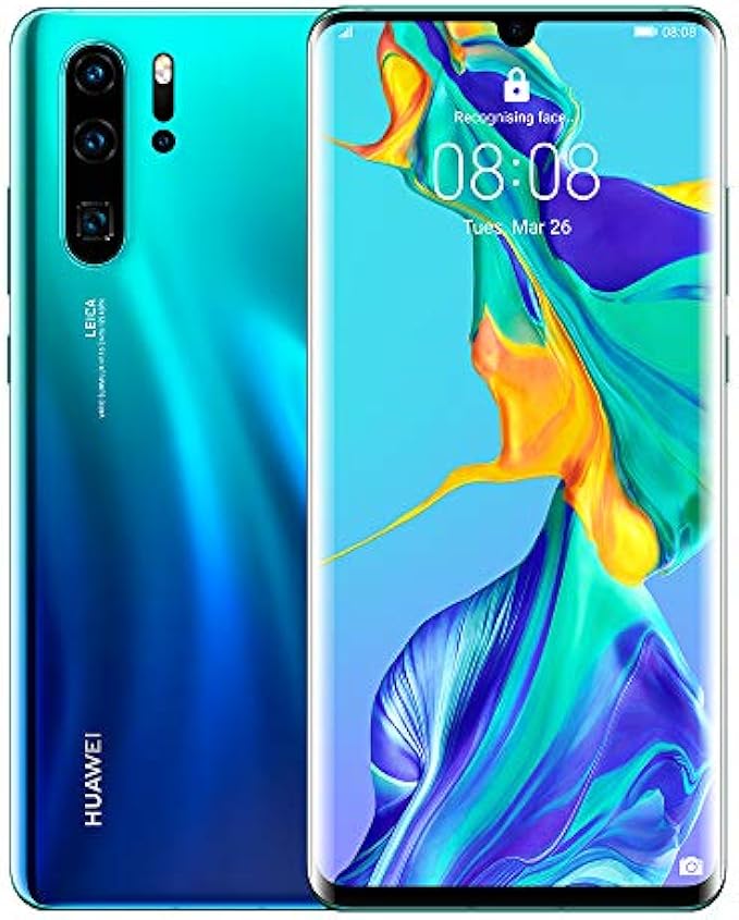 Huawei P30 Pro 128GB + 8GB RAM (VOG-L29) 40MP LTE Factory Unlocked GSM Smartphone (International version, no warranty in the US)(Aurora)