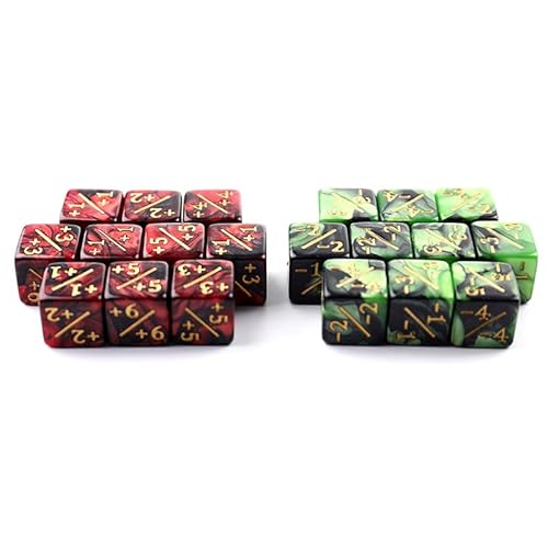 10 Pcs 16Mm 6 Side Dice Counters +1/-1 Dice Kids Toy Counting Dice For Game Dice Counters Token Dice Loyalty Dice For Ccg Creature Stats Card Gaming Mtg Accessories #TOP7