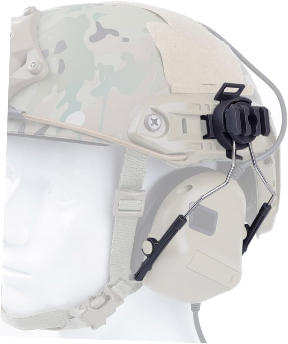 2pcs Helmet Rail for Shooting Headphone Wire Basketball Keyrings Earphone Stand The Black Rail Adapter