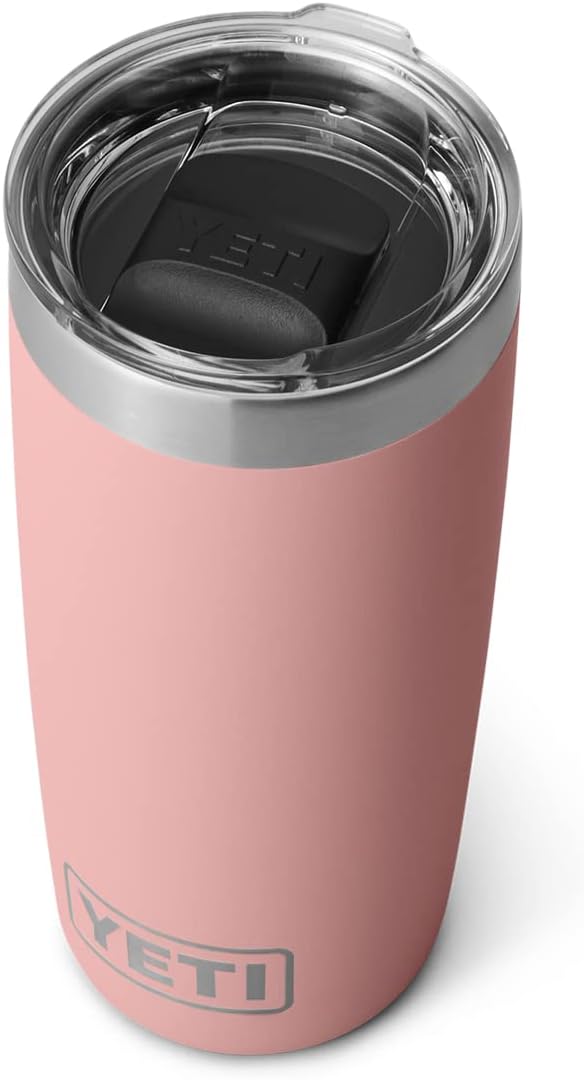 YETI Rambler 10 oz Tumbler, Stainless Steel, Vacuum Insulated with MagSlider Lid, Sandstone Pink