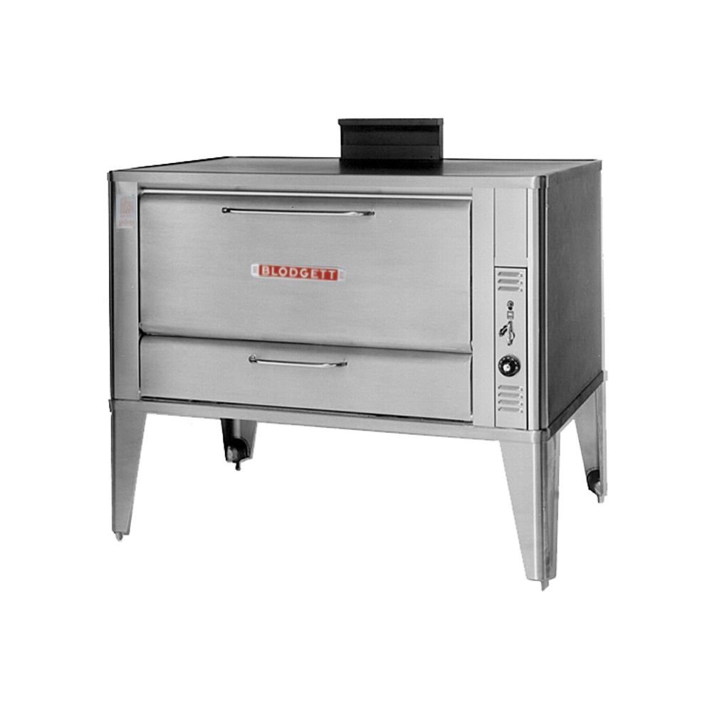 Large Gas Deck Oven For Baking & Roasting - One 966 Base Section With 19 Inch Black Adjustable Legs by Blodgett – Model 966 Single