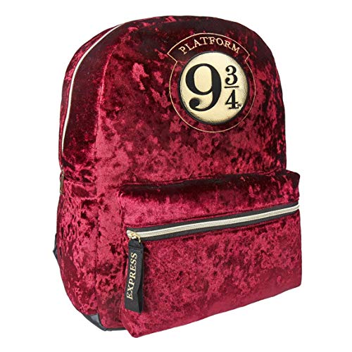 ARTESANIA CERDA Mochila Casual Moda Terciopelo Harry Potter  Rojo