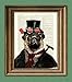 Steampunk Pug "Inquisitor Percy U. Pugington, Esq." illustration beautifully upcycled dictionary page book art print