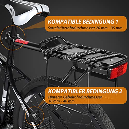 Fahrrad Gepäckträger von Toptrek für Mountainbike Modelle