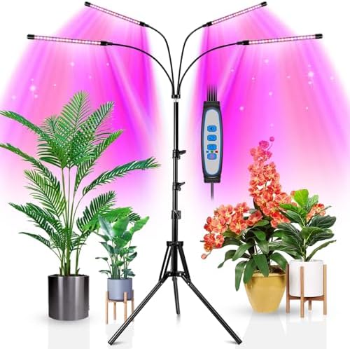 wolezek LED Pflanzenlampe mit Ständer, Bodenpflanzenlicht Vollspe...