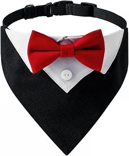 Hunde-Smoking-Fliege, formelles Hund Smoking Bandana Halsband, verstellbares Hunde-Smoking-Halsband mit Fliege f?r Hunde und Katzen