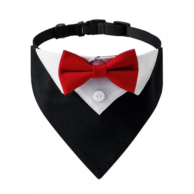 DONGKER Collar de esmoquin para perro