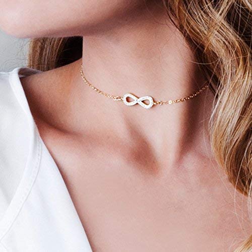 Infinity choker necklace gold Clearance