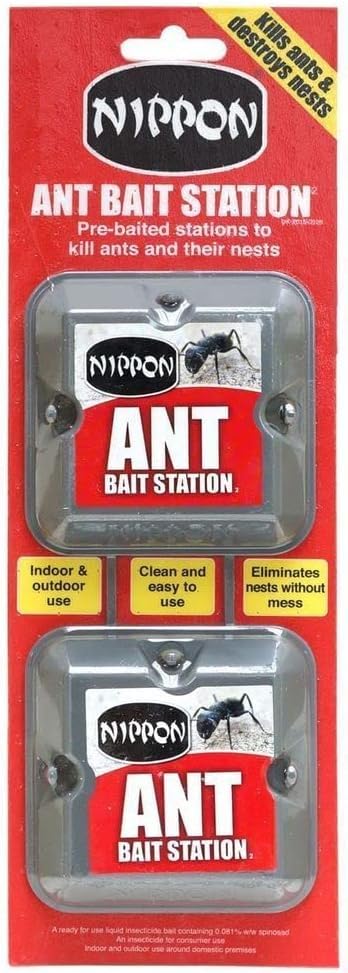 Ant Stop Bait Stations | 2pk Indoor & Outdoor Ant Killer Traps | Destroys Ants & Nests Fast | Powerful Colony Control | For Kitchen Garden Home | No Mess | Easy to Use