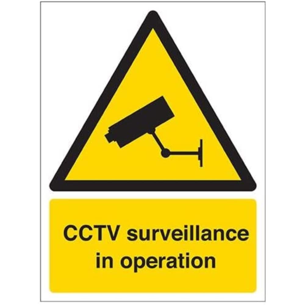 V Safety Security Notice, Closed Circuit Surveillance Camera In Operation Sign - 150mm x 200mm - 1mm Rigid Plastic